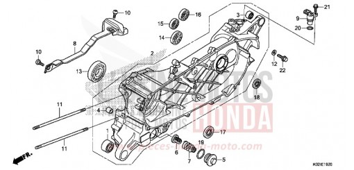 CARTER VILEBREQUIN GAUCHE SH150G de 2016
